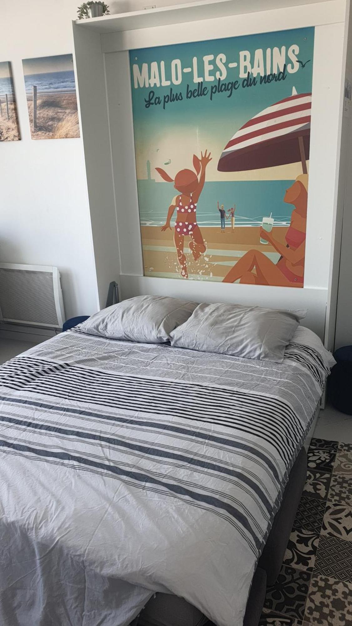 Studio Vue Mer Au Coeur De Malo Les Bains Pieds Dans L Eau Dunkirk Exterior foto
